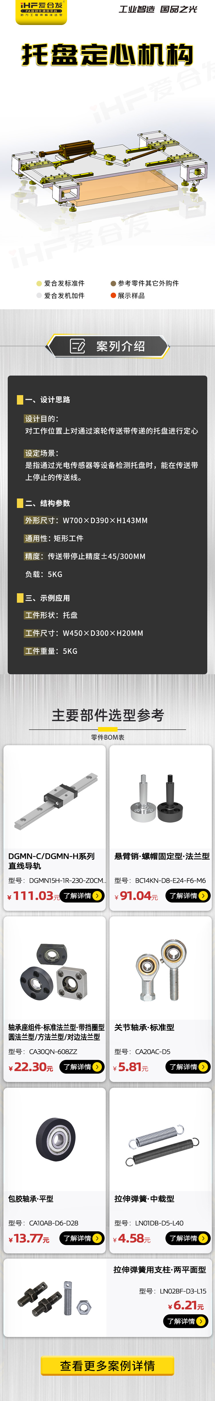 愛合發：案例分析，托盤定心機構